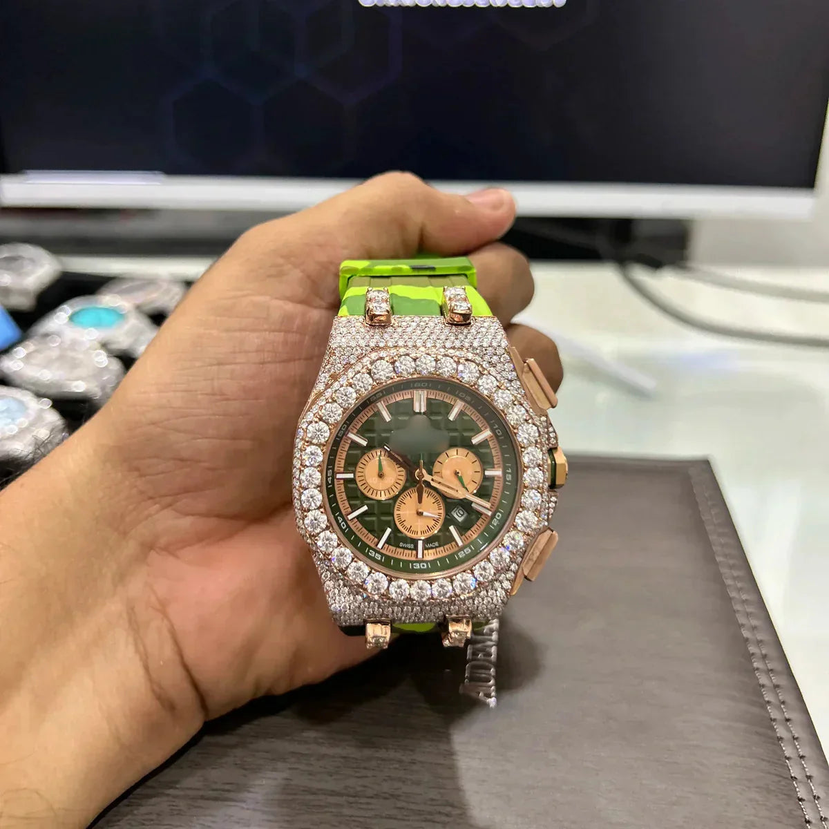 Moissanite Strap Watch