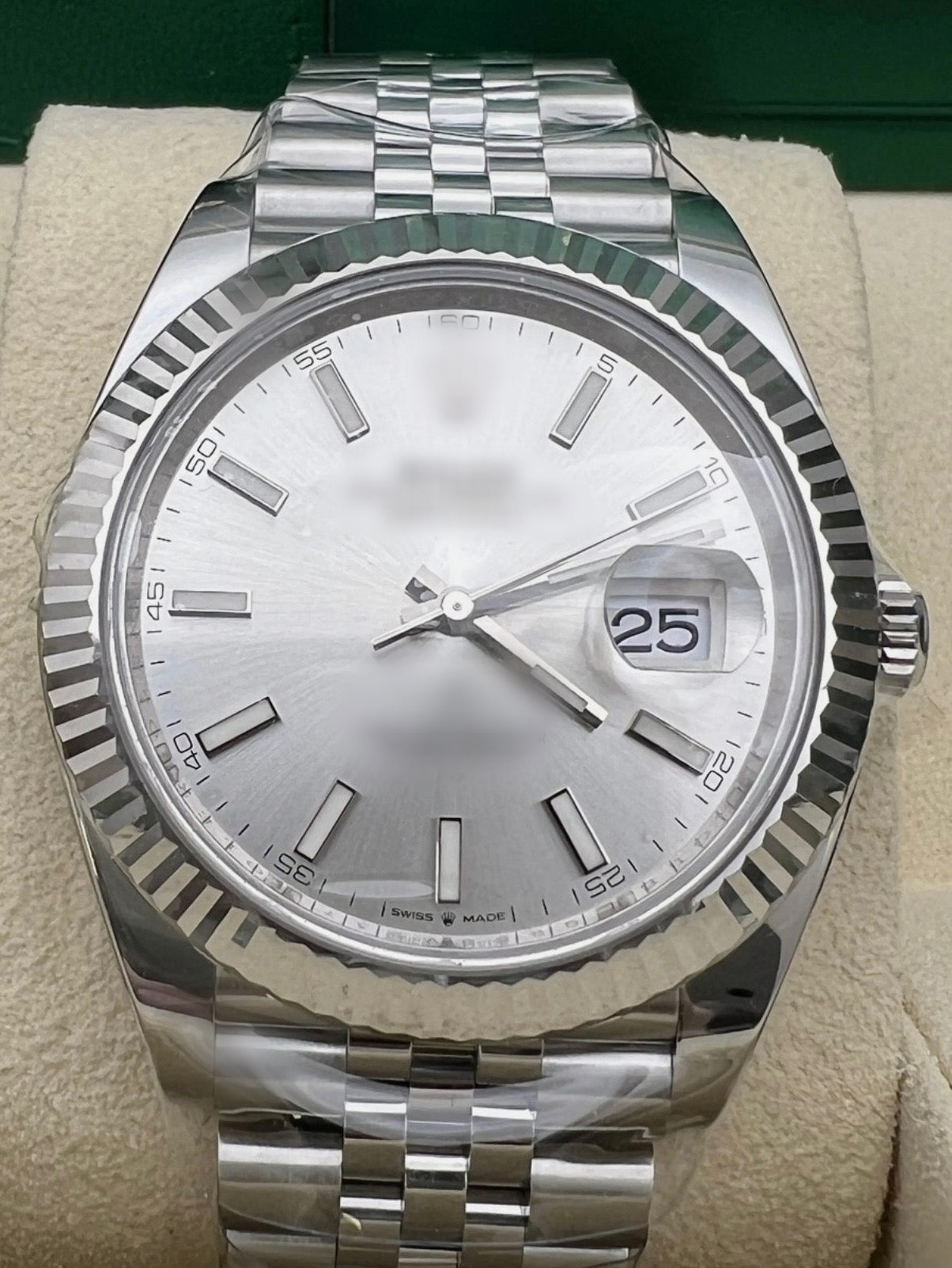 1:1 Plain Silver Wrist Bling