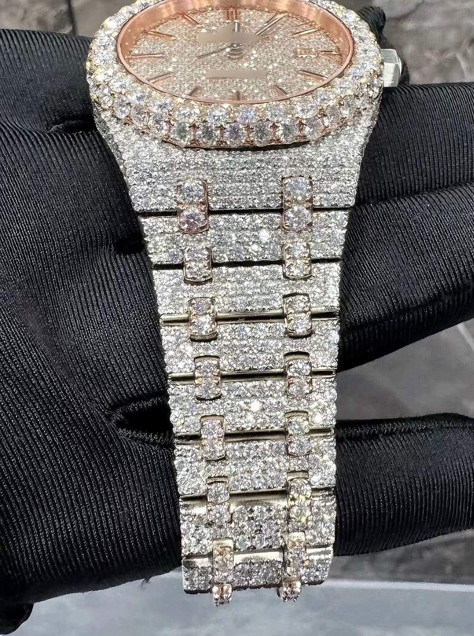1:1 Two-Tone Rose Gold Bussdown Wrist Bling