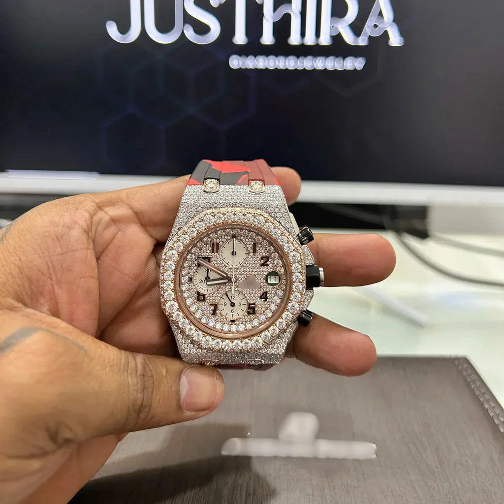 Moissanite Strap Watch