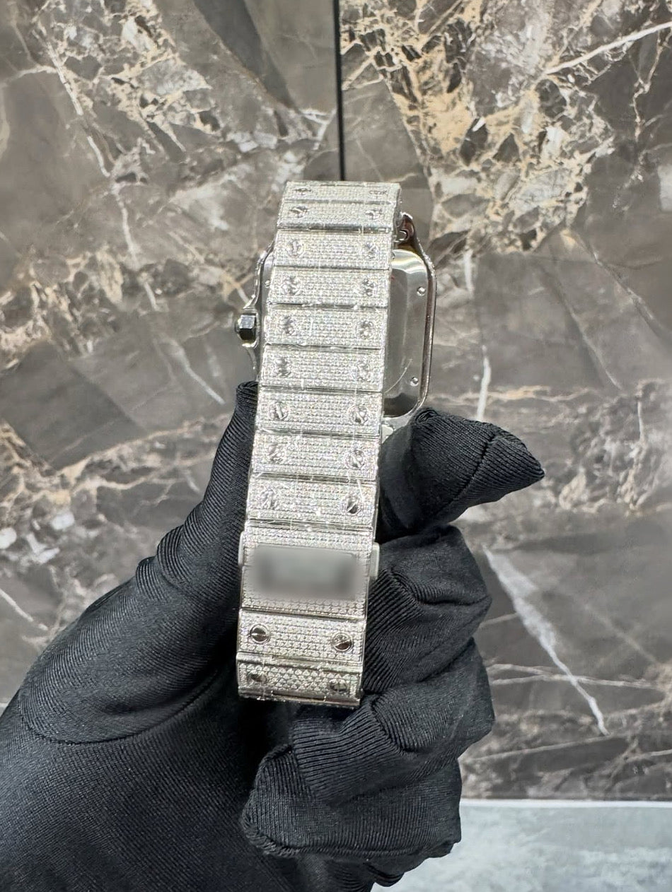 1:1 Fully Iced Out Teal Wrist Bling