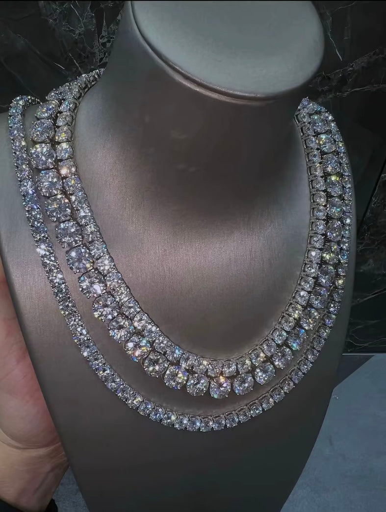 1:1 Iced Out 3 Piece Tennis Link Set