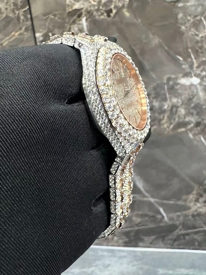 1:1 Two-Tone Rose Gold Bussdown Wrist Bling