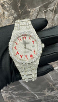 1:1 Red Iced Out Luxury Wrist Bling