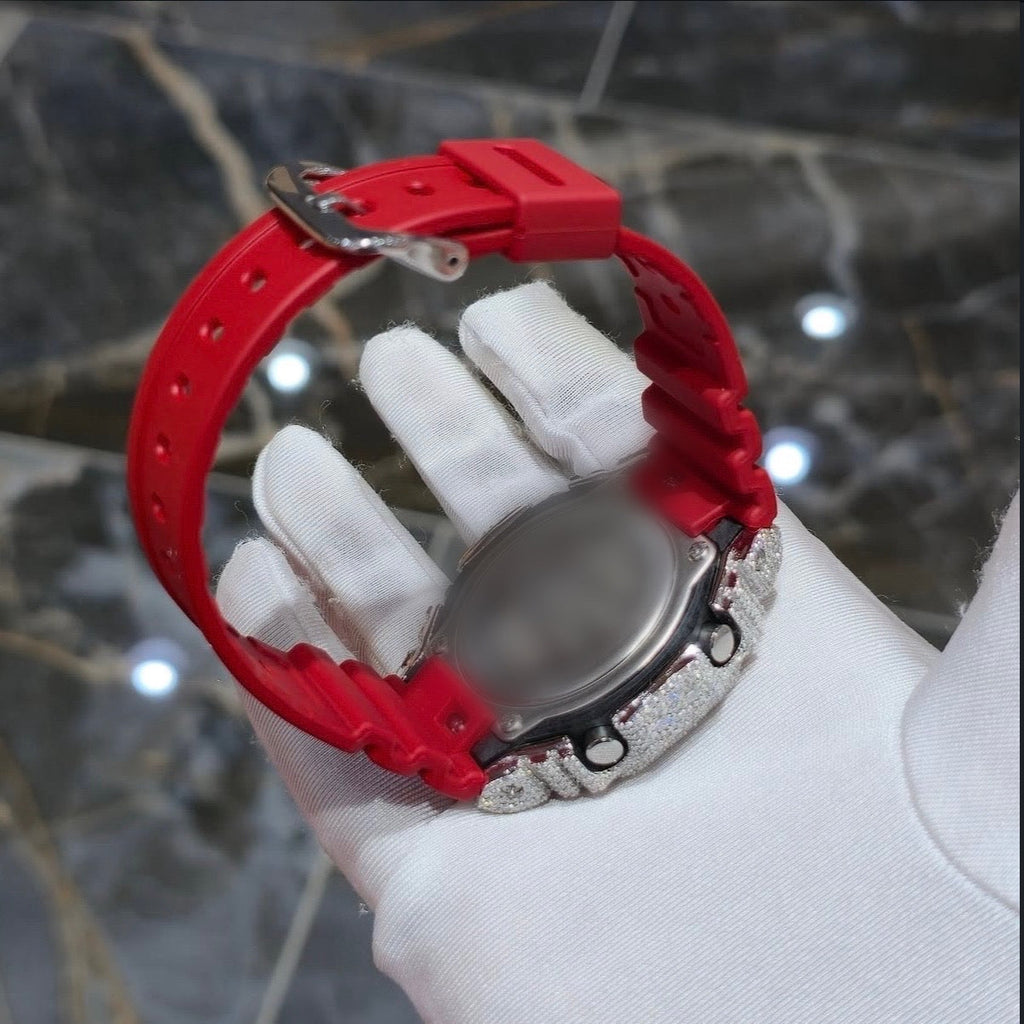 1:1 Red Iced Out Shocker Wrist Bling