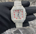 1:1 Iced Out Red Dial Luxury Wrist Bling