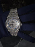 1:1 Iced Out Royal Blue Dial Wrist Bling