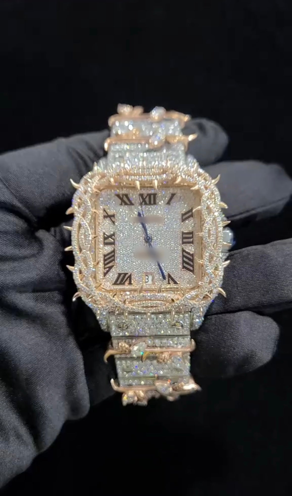 1:1 Iced Out Two Tone Thorn Wrist Bling